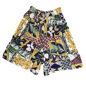 Vintage Bobbie Brooks Women’s M Tropical High Waist Palazzo Shorts Indie 90’s